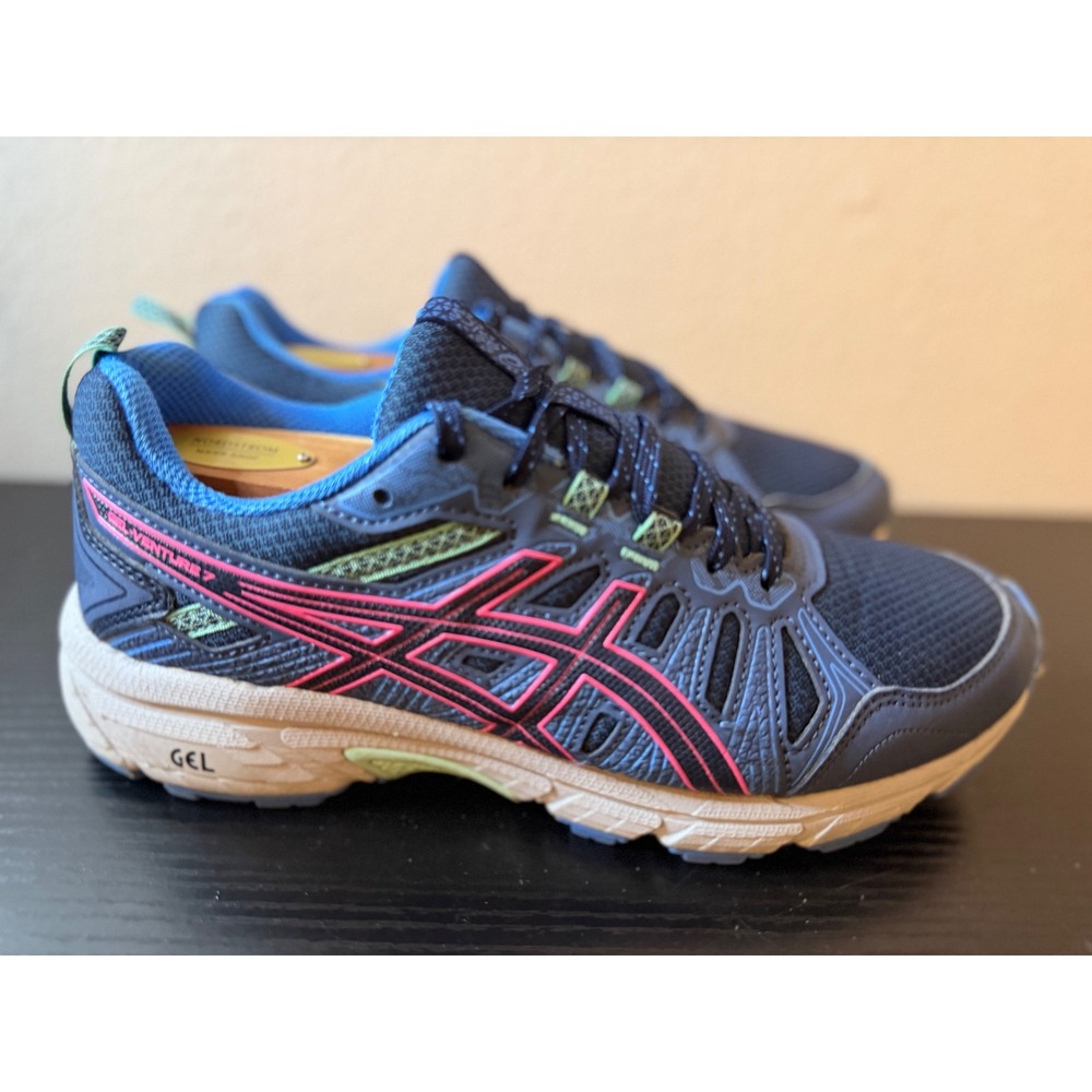 Asics Gel-Venture 7 Womens Size 9 Trail Running Shoes Midnight Pink 1012A476